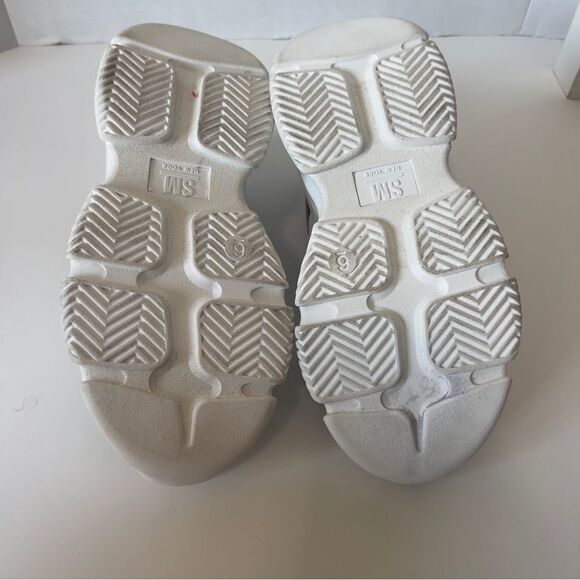 SM New York Womens White Black Tan Platform Fashion Athletic Sneakers Size 6 - Picture 7 of 7